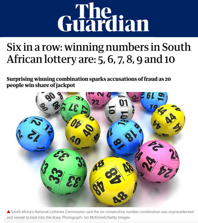 Odds of winning shop south african lotto